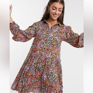 Y.A.S. Mini Shirt Dress in Ditsy Floral
